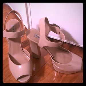 Steve Madden Nude Jillyy Platform Heels
